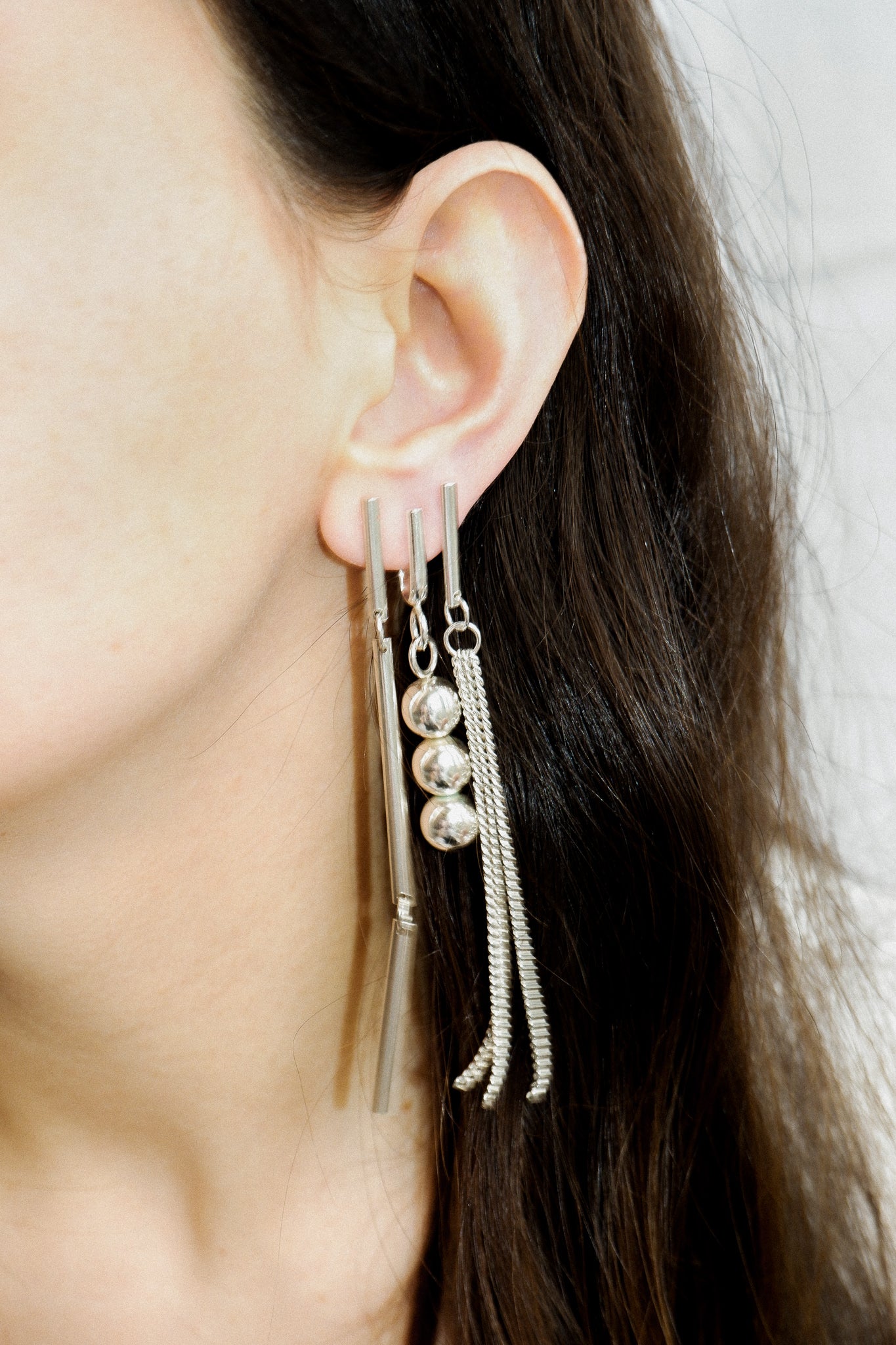 Triple Sphere Earring